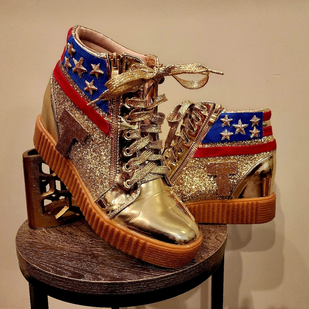 Woman's Custom Trump High Top Wedge